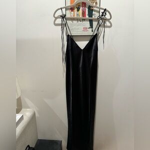 NWT Victoria Secret Black Satin Slip Dress